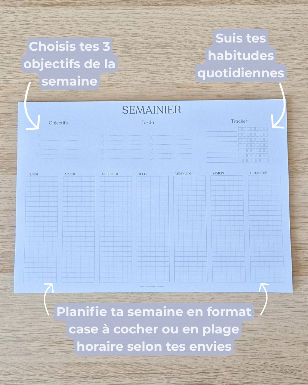Semainier - format A4